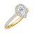 Photo of Adeola 1 5/8 ct tw. Lab Pear Solitaire Diamond Matching Trio Ring Set 10K Yellow Gold [BT1418YE-C000]