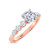 Photo of Oxley 2 1/10 ct tw. Lab Grown Diamond Round Solitaire Diamond Bridal Ring Set 10K Rose Gold [BT1405RE-L095]