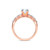 Photo of Oxley 2 1/10 ct tw. Lab Grown Diamond Round Solitaire Diamond Bridal Ring Set 10K Rose Gold [BT1405RE-L095]