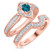 Photo of Salima 1 1/6 ct tw. Round Solitaire Diamond Bridal Ring Set 14K Rose Gold [BR215R-B033]