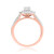 Photo of Julie 1 ct tw. Fancy Solitaire Diamond Engagement Ring 10K Rose Gold [BT684RE-R029]