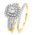 Photo of Julie 1 1/7 ct tw. Fancy Solitaire Diamond Bridal Ring Set 10K Yellow Gold [BR684Y-R029]