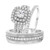 Photo of Julie 1 1/2 ct tw. Fancy Solitaire Diamond Matching Trio Ring Set 14K White Gold [BT684W-R029]