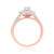 Photo of Julie 1 1/2 ct tw. Fancy Solitaire Diamond Matching Trio Ring Set 10K Rose Gold [BT684RE-R029]