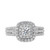 Photo of Julie 1 1/7 ct tw. Fancy Solitaire Diamond Bridal Ring Set 10K White Gold [BT684WE-R029]