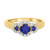 Photo of Azaleia 1 1/4 Carat T.W. Sapphire and Diamond Trio Matching Wedding Ring Set 14K Yellow Gold [BT876YE-C000]