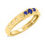 Photo of Azaleia 1 1/4 Carat T.W. Sapphire and Diamond Trio Matching Wedding Ring Set 14K Yellow Gold [BT876YM]