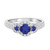 Photo of Azaleia 1 1/4 CT. T.W. Sapphire and Diamond Trio Matching Wedding Ring Set 10K White Gold [BT876WE-C000]