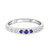 Photo of Azaleia 1 1/4 CT. T.W. Sapphire and Diamond Trio Matching Wedding Ring Set 10K White Gold [BT876WL]