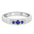 Photo of Azaleia 1 1/4 CT. T.W. Sapphire and Diamond Trio Matching Wedding Ring Set 10K White Gold [BT876WM]