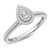 Photo of Kemina 3/4 ct tw. Lab Grown Pear Solitaire Diamond Engagement Ring 14K White Gold [BT5884WE-C000]