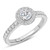 Photo of Ronika 2 7/8 ct tw. Lab Grown Round Solitaire Diamond Bridal Ring Set 14K White Gold [BT5888WE-L070]