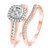 Photo of Daniel 3/4 ct tw. Fancy Diamond Bridal Ring Set 10K Rose Gold [BR855R-C000]