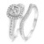 Photo of Daniel 3/4 ct tw. Fancy Diamond Bridal Ring Set 10K White Gold [BR855W-C000]