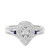 Photo of Bali 3/4 ct tw. Pear Diamond Bridal Ring Set 10K White Gold [BT865WE-C000]