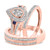 Photo of Bali 1 ct tw. Pear Diamond Matching Trio Ring Set 14K Rose Gold [BT865R-C000]