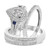 Photo of Bali 1 ct tw. Pear Diamond Matching Trio Ring Set 14K White Gold [BT865W-C000]