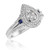 Photo of Bali 3/4 ct tw. Pear Diamond Bridal Ring Set 14K White Gold [BT865WE-C000]