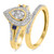 Photo of Bali 3/4 ct tw. Pear Diamond Bridal Ring Set 10K Yellow Gold [BR865Y-C000]