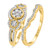 Photo of Andromeda 7/8 ct tw. Fancy Diamond Bridal Ring Set 10K Yellow Gold [BR862Y-C000]