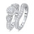 Photo of Everett 1 7/8  ct tw. Lab Grown Round Solitaire Diamond Bridal Ring Set 1 7/84K White Gold [BR1627W-C000]