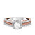 Photo of Rook  1 1/2  ct tw. Lab Grown Princess Solitaire Diamond Matching Trio Ring Set 14K White Gold [BT1435WE-K045]