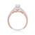 Photo of Rook 1 1/10  ct tw. Lab Grown Princess Solitaire Diamond Bridal Ring Set 14K White Gold [BT1435WE-K045]