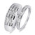 Photo of Encienda 7/8 ct tw. Diamond His and Hers Matching Wedding Band Set 14K White Gold [WB500W]