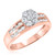 Photo of Encienda 1 1/2 ct tw. Round Diamond Matching Trio Ring Set 14K Rose Gold [BT500RE-C000]