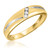 Photo of Simone 1/15 ct tw. Diamond His and Hers Matching Wedding Band Set 14K Yellow Gold [BT539YM]