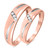 Photo of Simone 1/15 ct tw. Diamond His and Hers Matching Wedding Band Set 10K Rose Gold [WB539R]