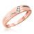 Photo of Simone 1/15 ct tw. Diamond His and Hers Matching Wedding Band Set 10K Rose Gold [BT539RL]