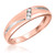 Photo of Simone 1/15 ct tw. Diamond His and Hers Matching Wedding Band Set 10K Rose Gold [BT539RM]