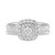 Photo of Lizzie  2 3/8 ct tw. Lab Grown Round Solitaire Diamond Bridal Ring Set 14K White Gold [BR5601W-C000]