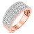 Photo of Amado 1 3/4 ct tw. Lab Grown Diamond His and Hers Matching Wedding Band Set 14K Rose Gold [BT1682RM]