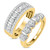 Photo of Florens 2 ct tw. Lab Grown Diamond His and Hers Matching Wedding Band Set 14K Yellow Gold [WB1683Y]