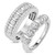 Photo of Florens 2 ct tw. Lab Grown Diamond His and Hers Matching Wedding Band Set 10K White Gold [WB1683W]