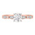 Photo of Effie 2 ct tw. Lab Grown Round Solitaire Diamond Matching Trio Ring Set 10K Rose Gold [BT1662RE-L095]