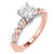 Photo of Effie 1 1/2 ct tw. Lab Grown Round Solitaire Diamond Bridal Ring Set 10K Rose Gold [BT1662RE-L095]
