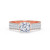 Photo of Gedel 1 3/4 ct tw. Lab Grown Round Solitaire Diamond Bridal Ring Set 10K Rose Gold [BT1415RE-L095]