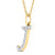 Photo of Jaba "J" 1/10 CT. T.W. Lab Grown Diamond Pendant 10K Yellow Gold [CP1740Y]