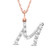 Photo of Maagh "M" 1/8 CT. T.W. Lab Grown Diamond Pendant 10K Rose Gold [CP1743R]