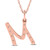 Photo of Maagh "M" 1/8 CT. T.W. Lab Grown Diamond Pendant 10K Rose Gold [CP1743R]