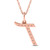 Photo of Tahir "T" 1/8 Carat T.W. Lab Grown Diamond Pendant 10K Rose Gold [CP1750R]