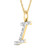 Photo of Iba "I" 1/10 CT. T.W. Lab Grown Diamond Pendant 10K Yellow Gold [CP1739Y]