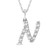 Photo of Nadir "N" 1/8 CT. T.W. Lab Grown Diamond Pendant 10K White Gold [CP1744W]