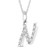 Photo of Nadir "N" 1/8 CT. T.W. Lab Grown Diamond Pendant 10K White Gold [CP1744W]