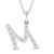 Photo of Maagh "M" 1/8 CT. T.W. Lab Grown Diamond Pendant 10K White Gold [CP1743W]