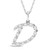 Photo of Darcy "D" 1/8 Carat T.W. Lab Grown Diamond Pendant 10K White Gold [CP1734W]