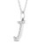 Photo of Jaba "J" 1/10 Carat T.W. Lab Grown Diamond Pendant 10K White Gold [CP1740W]